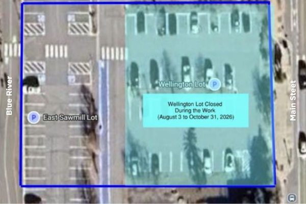 Wellington Lot Closure & Downton Parking, Breckenridge CO Fall 2026 construction updates